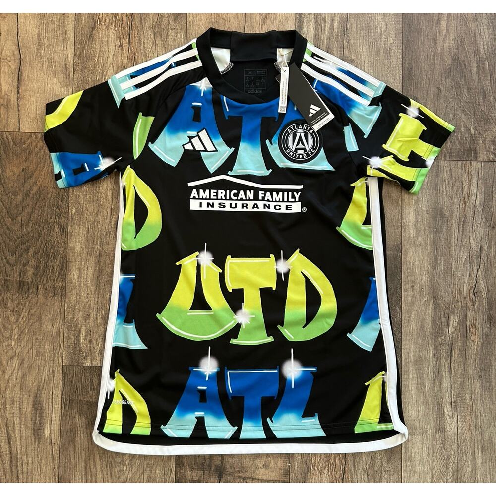NEW adidas MLS Unisex Medium Atlanta United FC 23/24 Third Jersey Authentic